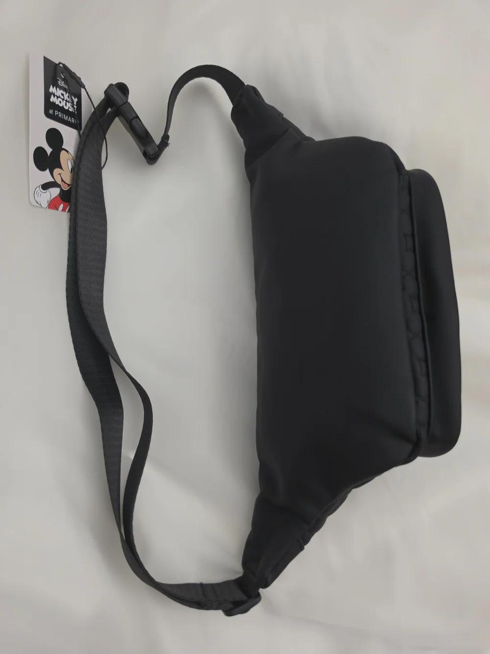 Disney x Primark Mickey Mouse Black Quilted Fanny Pack 3D Ear Waist Belt Bag - Picture 6 of 11
